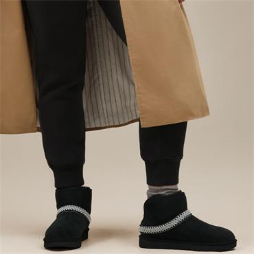 UGG WOMENS CLASSIC MINI CRESCENT - BLACK